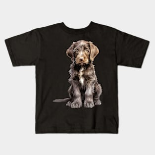 Puppy German Wirehaired Pointer Kids T-Shirt